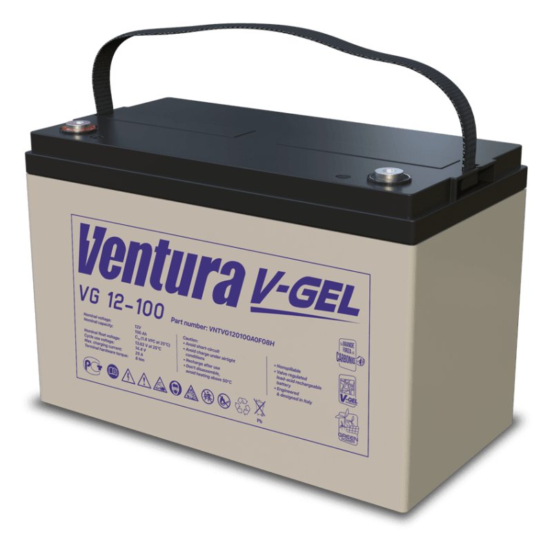 Аккумулятор тяговый гелевый (GEL) VG 12-100, 12 В, 100 Ач (C10), артикул VG 12-100, Ventura