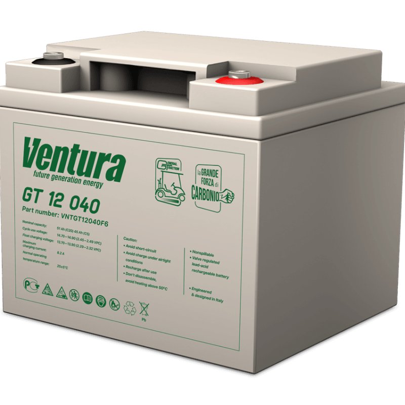 Аккумулятор тяговый AGM GT 12 040, 12 В, 45 Ач (C5), артикул GT 12 040, Ventura