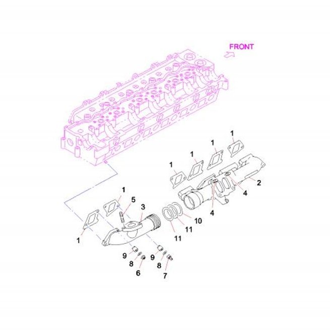 Выпускная накладка трубы, артикул B229900004385, Sany