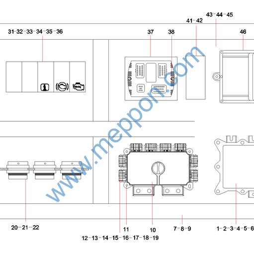Среднее реле, артикул B240700000250, Sany