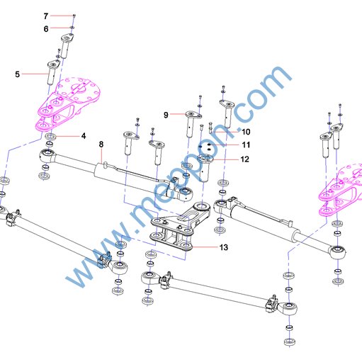 Рулевой цилиндр 95C, артикул 60212671, Sany